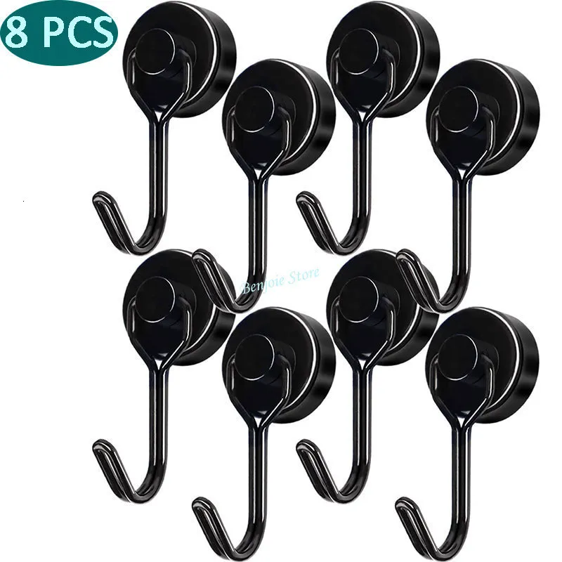 Hooks Rails Magnetic Heavy Duty Magnets Hook 30LB Strong Neodymium Magnet with Swivel for Home Kitchen Refrigerator Wreath Keys 230824