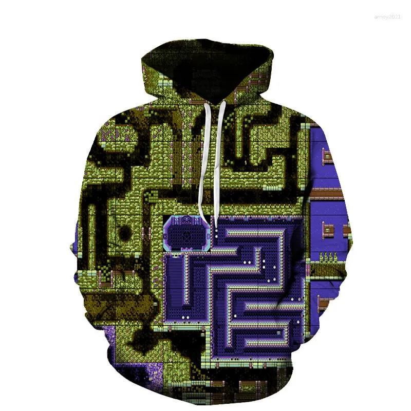 Hoodies masculinos 3D impresso labirinto tridimensional 2023 outono e inverno feminino casual esportes streetwear S-6XL