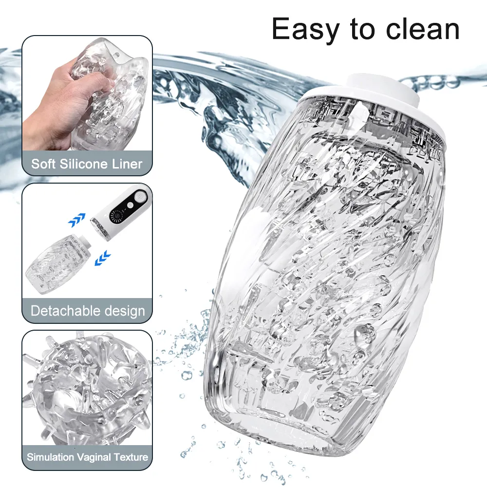Masturbators Typhoon Automatic Male Masturbator Telescopic Rotation Vibrating Masturbation Cup Sex Toys_voghion.com