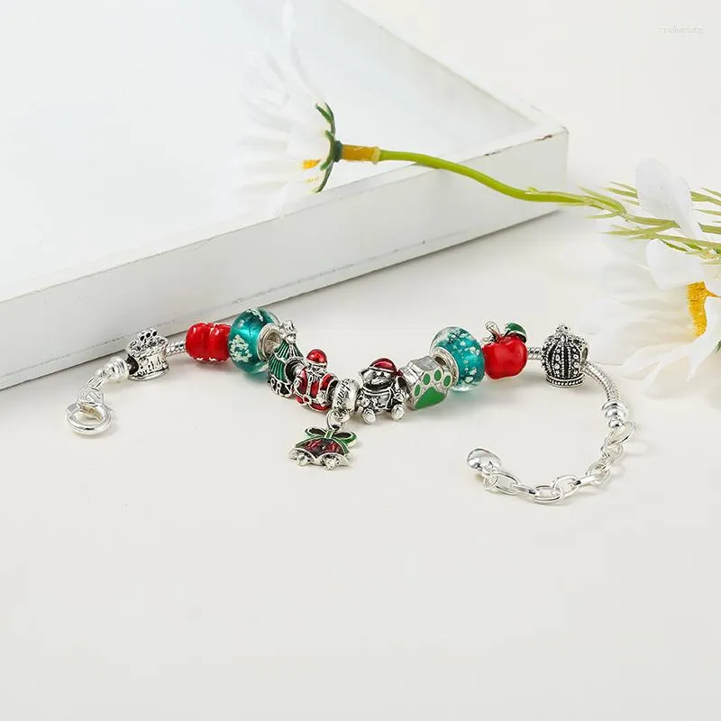 Charm Armbanden Yexcodes Antieke Originele Kerst Verjaardag 2 Kleuren Voor Vrouwen Glazen Kralen Merk Armband DIY Sieraden