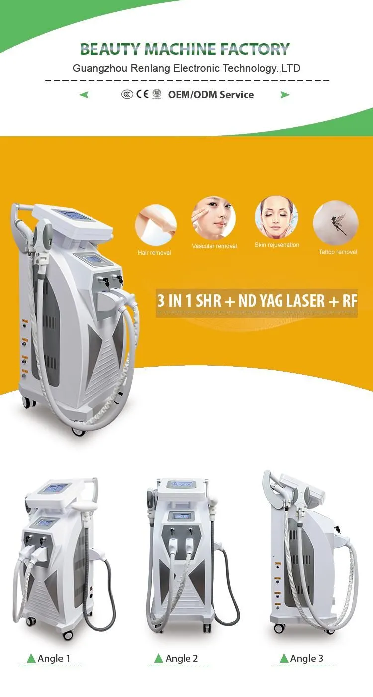 Hot sale 4 in 1 ipl rf nd yag laser double screen design for you