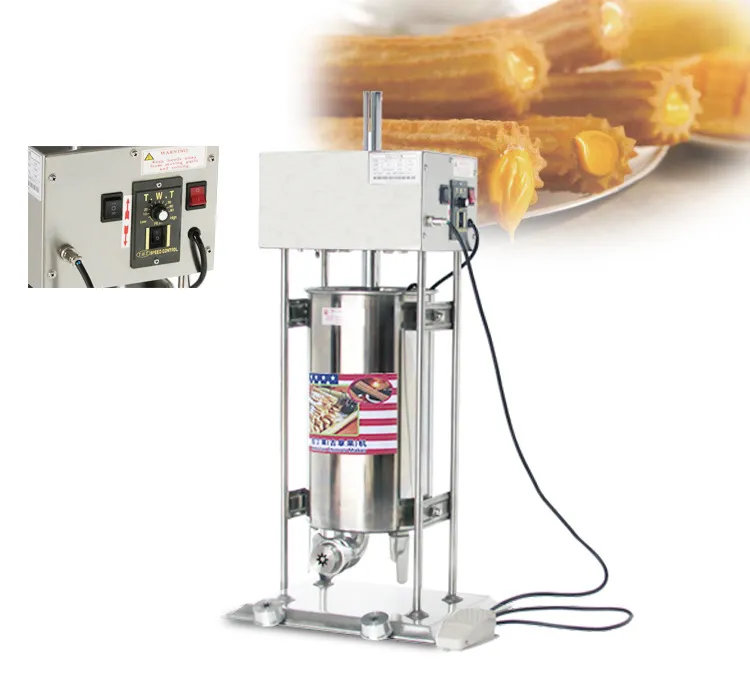 Máquina elétrica espanhola para fazer churros de processamento de alimentos 15L com moldes