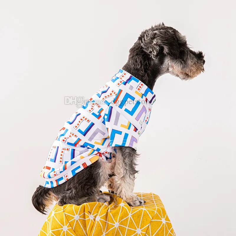 Designer Dog Clothes Luxury Brand Dog T Shirt with Classic Letters Pattern Summer Pet Shirts Cool Puppy Vests Soft Breathable Pet Sweatshirt for Small