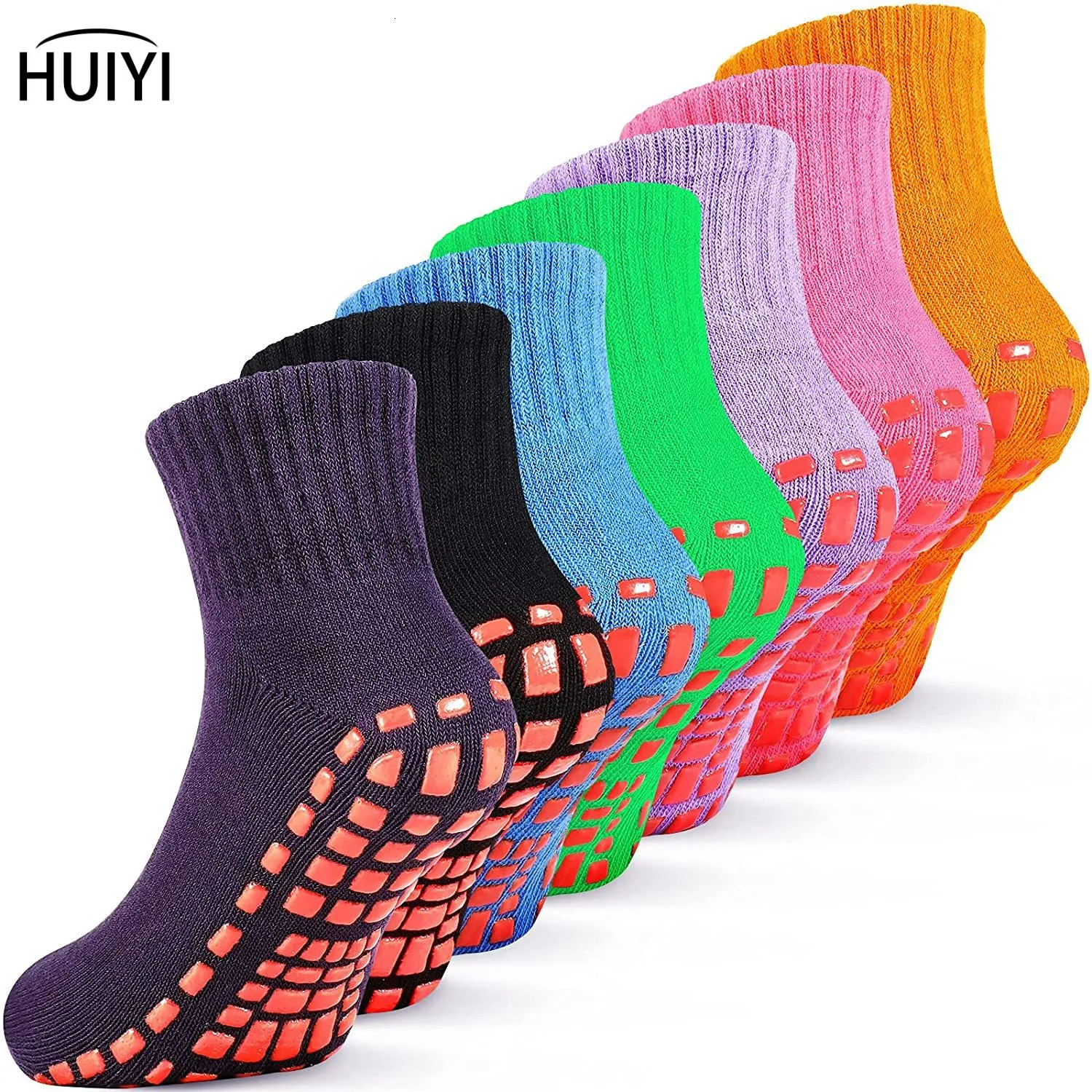 Sports Socks Trampoline socks Non Slip Yoga with Grips Women AntiSkid Sticky Grippers for Pilates Ballet Barre 230824