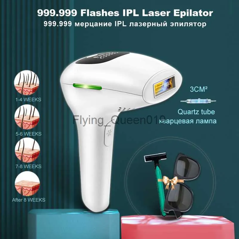 Lazer epilasyon cihazı 999900 Kalıcı IPL Lazer Epilatör Kuvars Lamba Koltuk Altına Tüm Vücut Depilator Laserowy Makine HKD230825