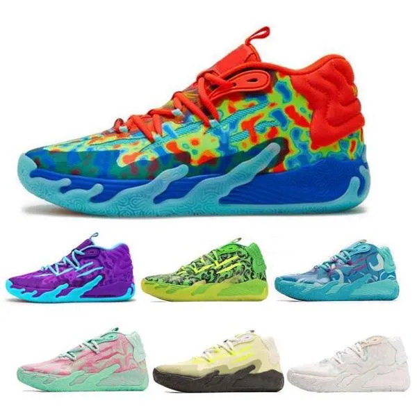 5 Estrellas Mb.03 Chaussures De Basket Ball Pour Hommes Lamelo Ball Mb 3 Gutermelo Mousse Orange