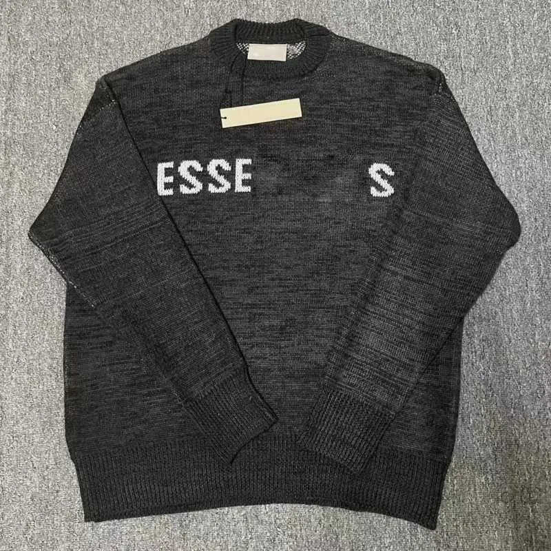 Herrtröja ess stickade tröjor designer långärmad t -skjorta män kvinnor lös tröja rund nacke hoodie casual pullover rock lyxiga herrar kläder yxa