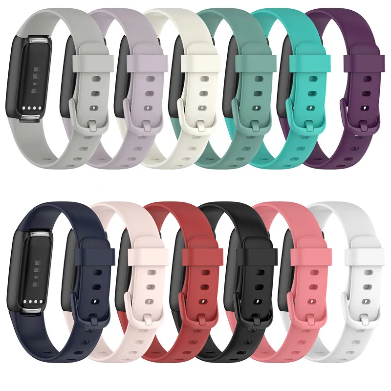 Ersättning WatchBand Armband handledsband Vattentät armbandssport Mjuka silikonremmar för Fitbit Luxe Smart Watch Band