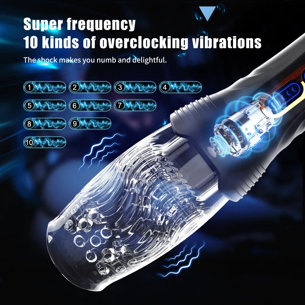 Vibratoren Automatischer Masturbator für Mann Teleskop-Rotationsvibrator Oralsex Eicheltrainer Massage Masturbat_voghion.com