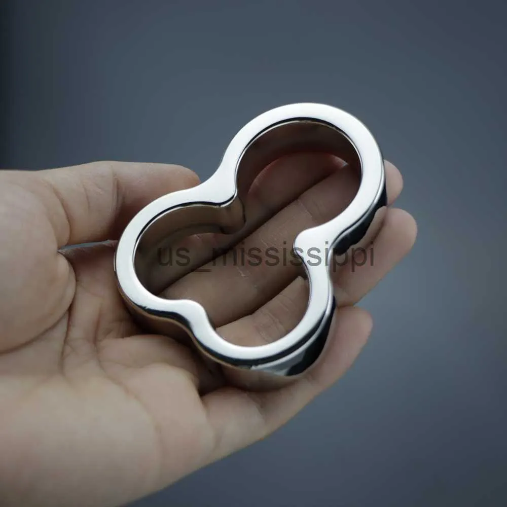 Other Health Beauty Items Metal Male Cock Ring Scrotum Ball Ring Penis Lock Ring Bondage Delay Ejaculation Stainless steel BDSM Gay For Men 18 x0825