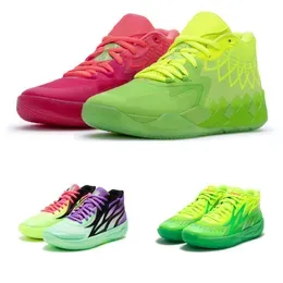 OG Men Women Lamelo Ball Mb02 Slime Shoes Sales Mb1 Rick Morty Queen City Kids Sport Shoe Purple Glimmer Pink Green Trainner Sneakers