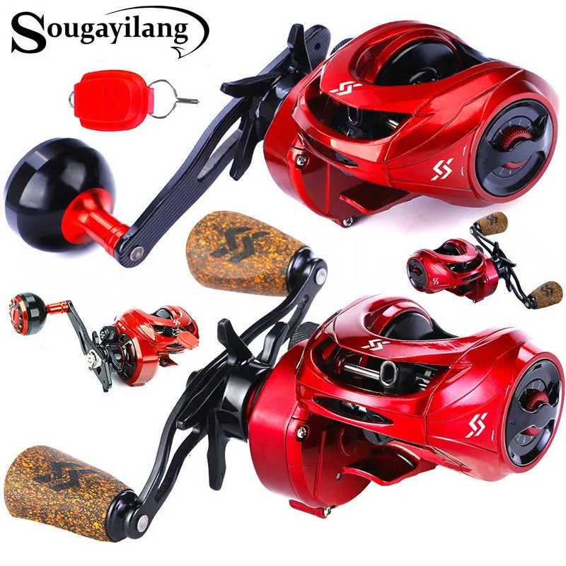 Fly Fishing Reels2 Sougayilang Baitcasting Reel Magnetic Braking System Super Smooth AntiCorrosion Casting Reels 8 1 Gear Ratio 91BB 230825