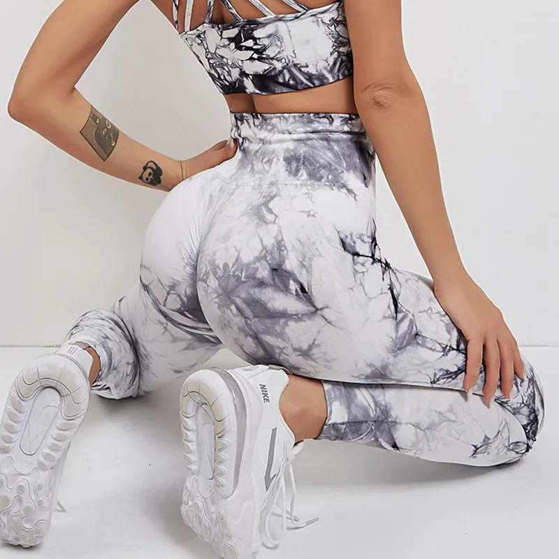 High Waist Tie Dye Yoga Tie Dye Gym Leggings For Women Seamless