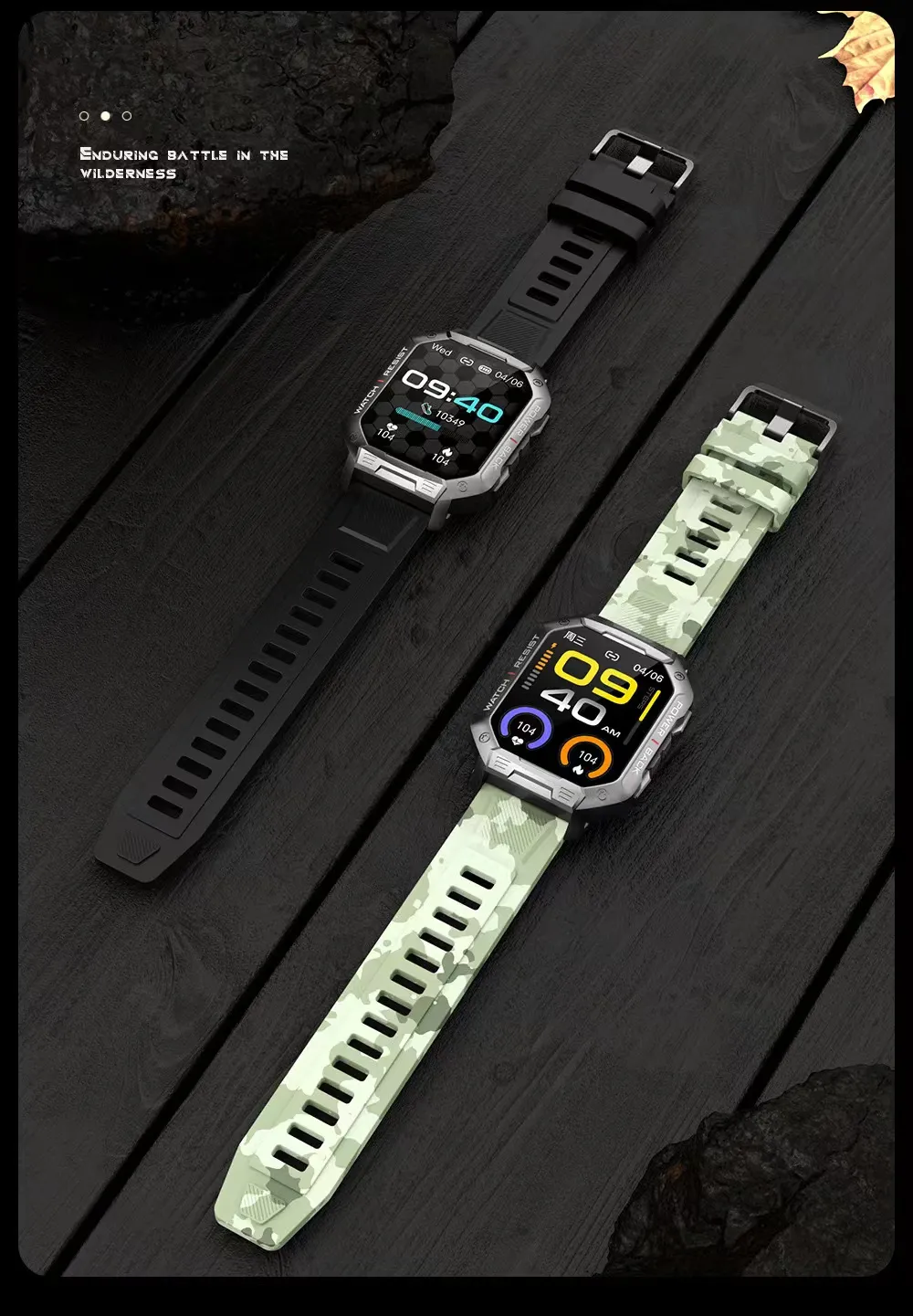 Three Defense Smart Watch Bracelet Bluetooth Call Heart Rate