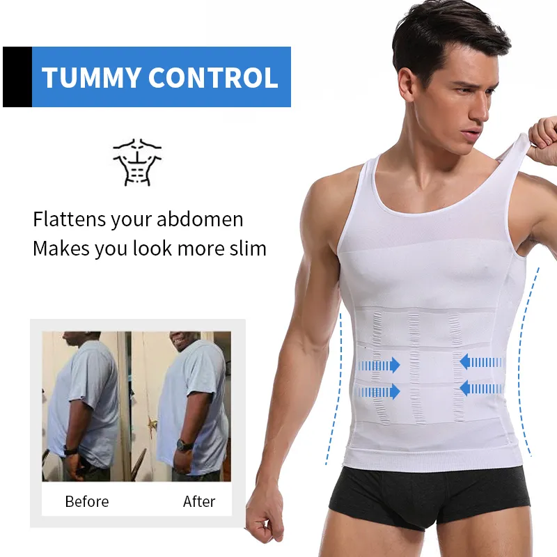 Waist Tummy Shaper Men Body Shaper Slimming Vest Waist Cincher