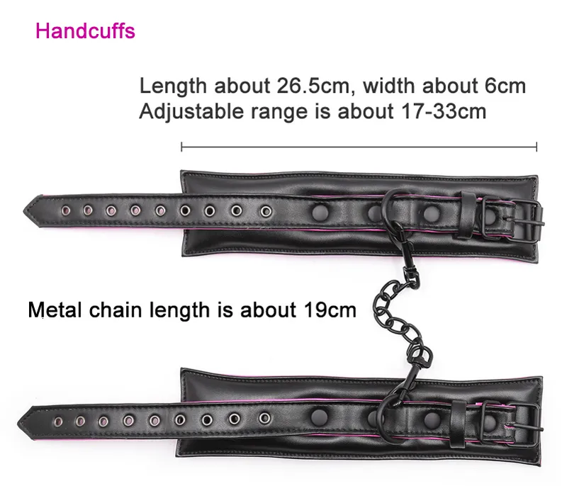 Bondage Bdsm Set For Couples Leather Restraints Collars Cuffs_voghion.com