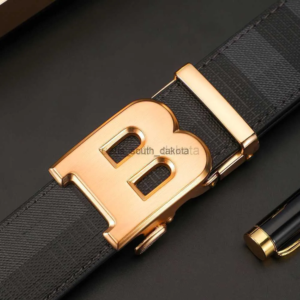 Belts 2023 New Famous Brand Belt New Male Designer Automatic Buckle Cowhide Leather men belt Luxury belts for men Ceinture Homme L0825