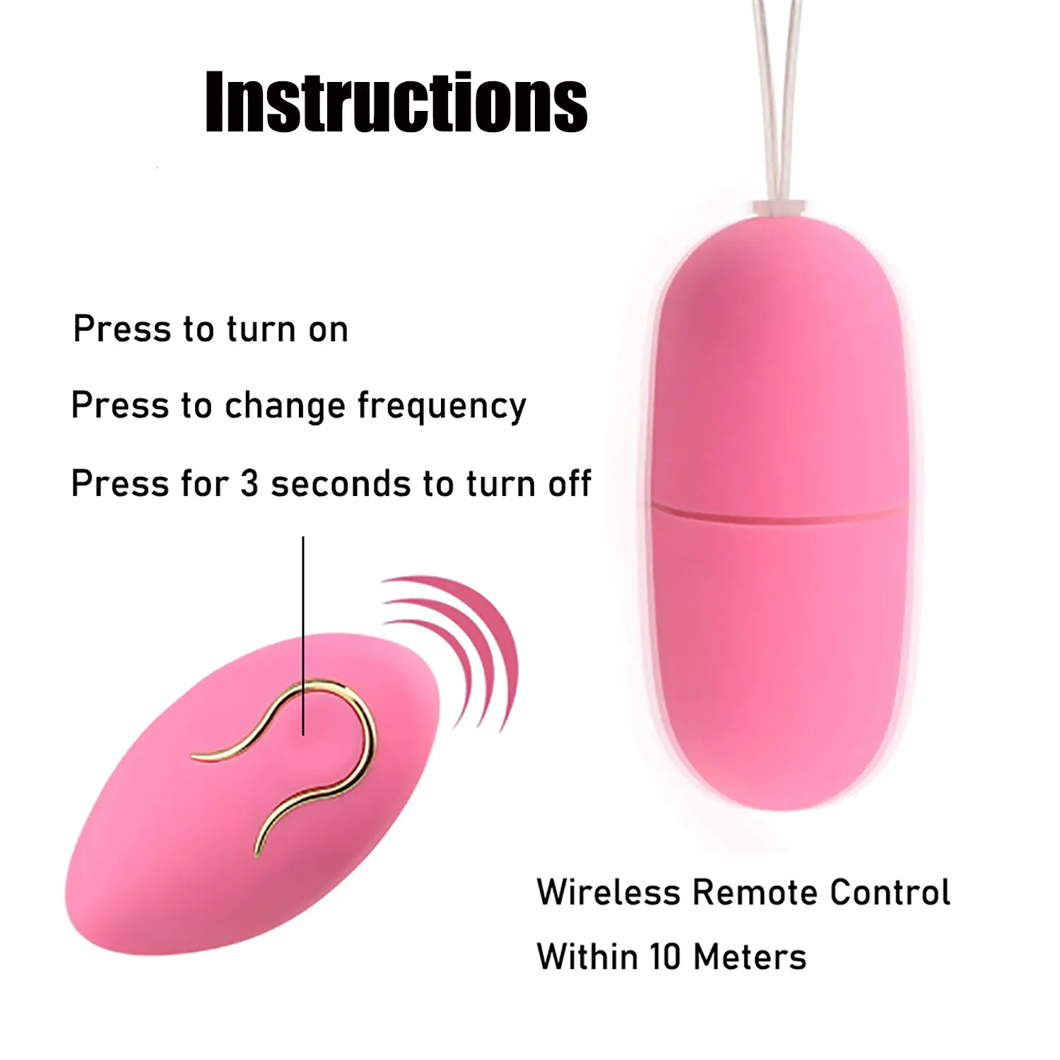 Adult Toys Wireless Remote Vibrating Egg Masturbator... From Gou06, $10.41 