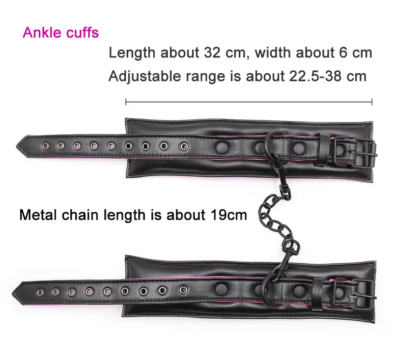 Bondage Bdsm Set For Couples Leather Restraints Collars Cuffs_voghion.com