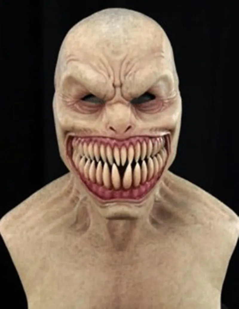 Party-Masken, gruselige Halloween-Maske mit Fangzähnen, Latex-Dämonen-Maskerade-Requisiten für Erwachsene 230824