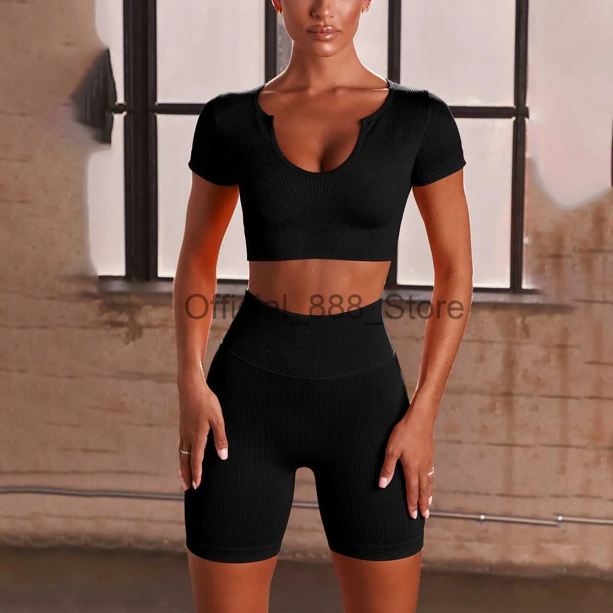 Womens Seamless Yoga Set Short Sleeve Nude Sports Bra And Crop Top For  Fitness, Workout, And Gym Sexy Sports Clothing With Leggings X0825 From  Official_888_store, $15.7