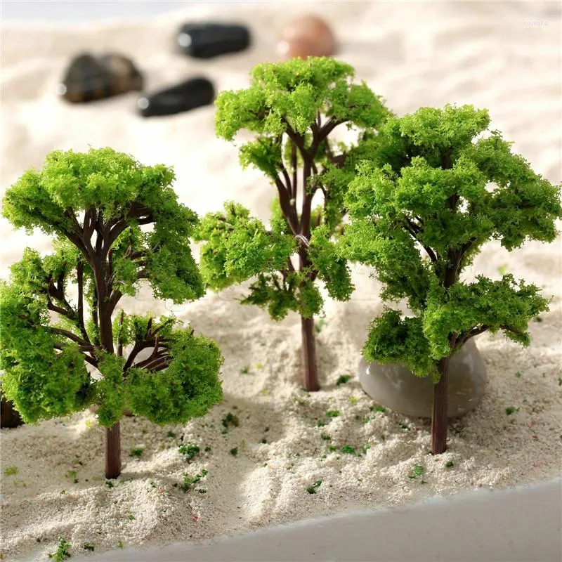 Kwiaty dekoracyjne 10PC HO Scale Model Model Scenerie Trees 9cm Pociąg 3,5 -calowy krajobraz