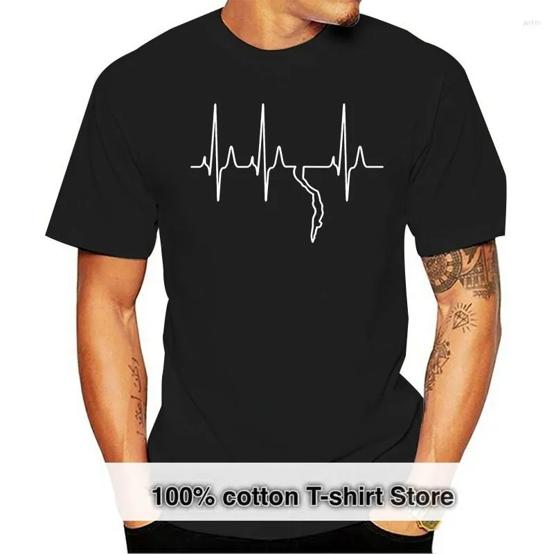 T-shirts pour hommes battement de coeur chemise d'apnée impression t-shirt taille S-3xl cadeau naturel mode été lettre