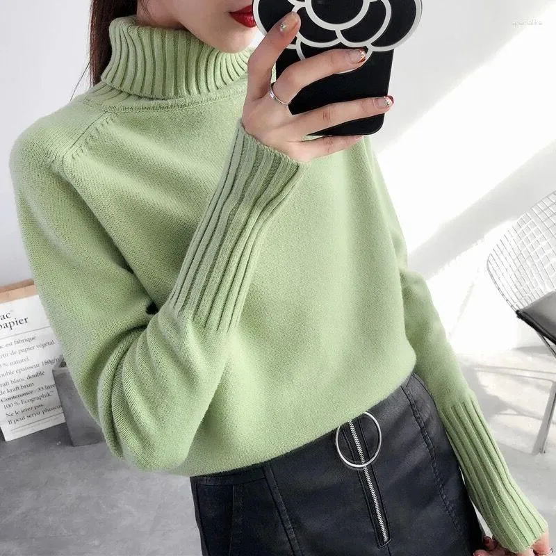 Suéteres para mujer 2023 suéter de cuello alto para mujer otoño invierno punto de cachemira cálido y jersey femenino tricot jumper pull femme