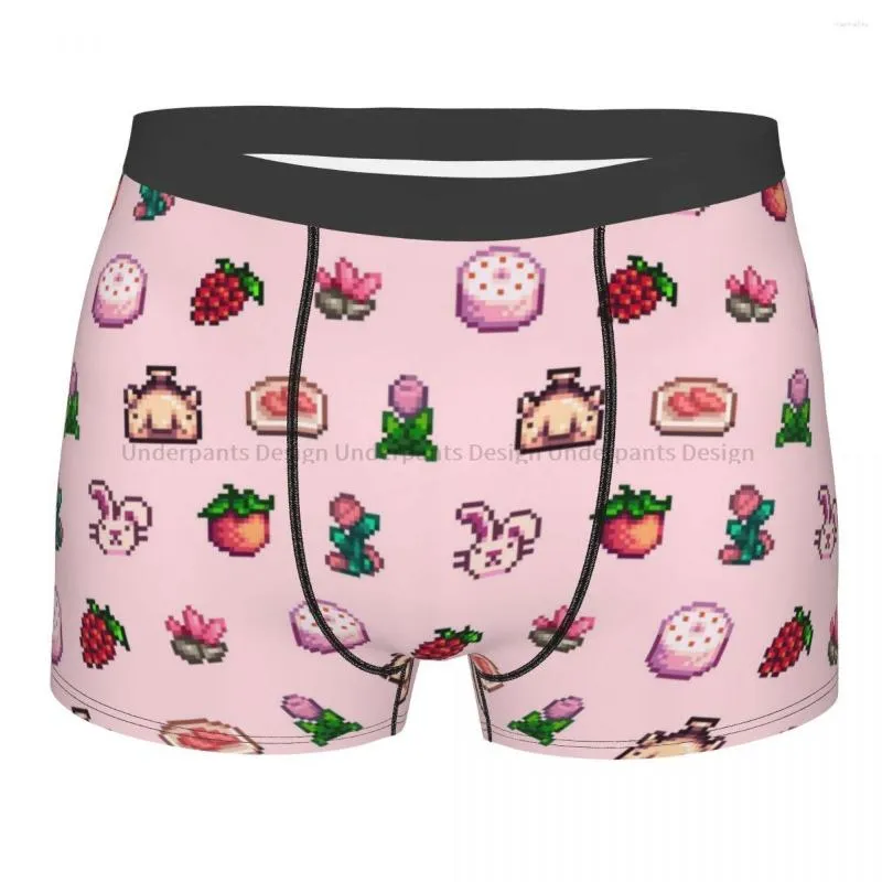 Underpants Stardew Valley Leah Role Playing Game Pink Homme Panties Man Underwear Sexy Shorts Boxer Briefs