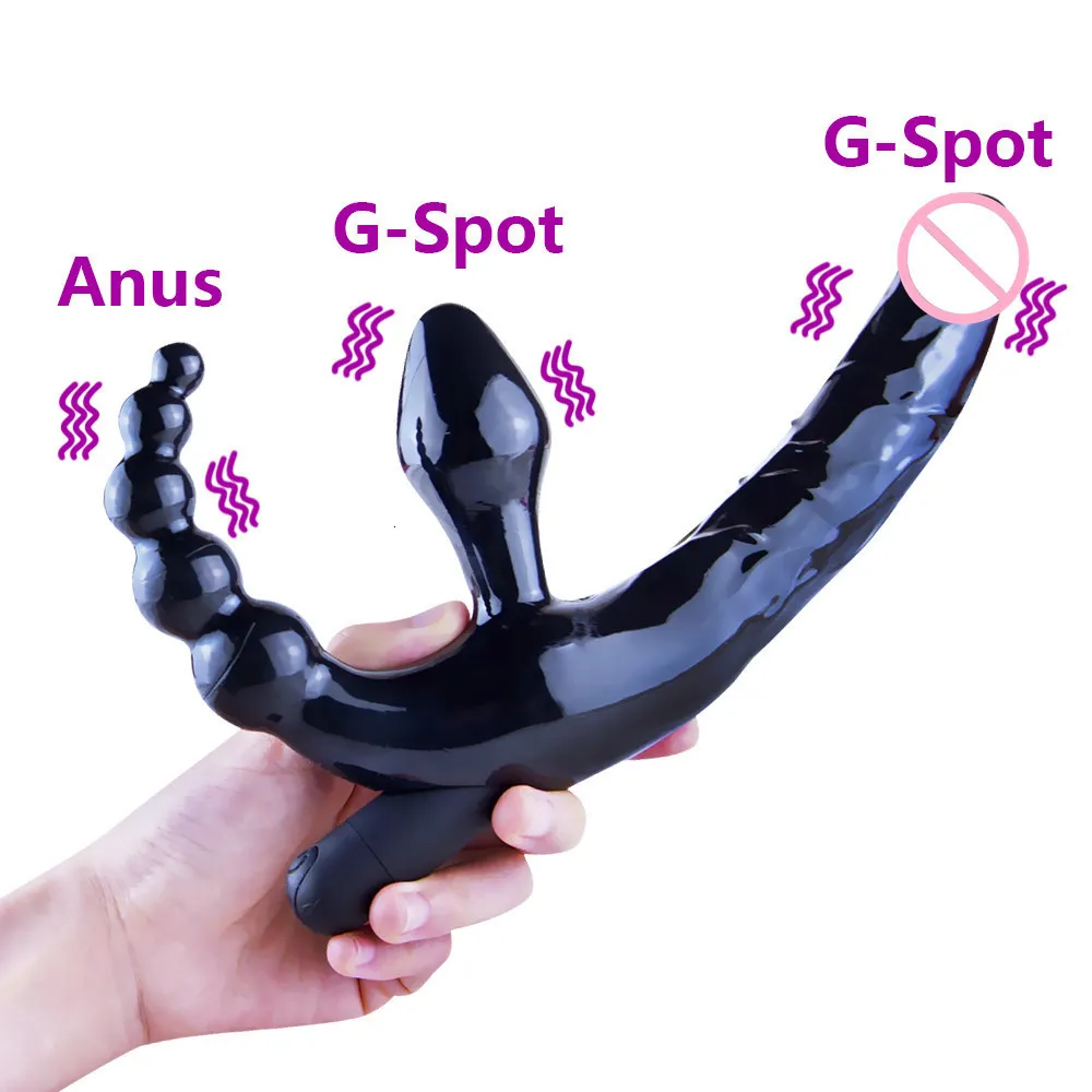 which is the best lubricating eye drops Double Ended Strapless Strap On Vibrator – Own Pleasures main image 1