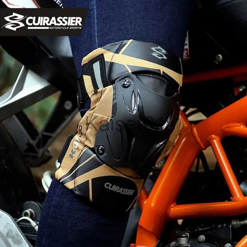 منصات الركبة المرفق Cuirassier Kneepads دراجة نارية الحامي الحامي Motocross ركوب الكوع منصات دراجة نارية حامية الركبة معدات الدراجات النارية X0825