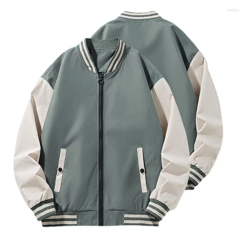 Men's Jackets 2023 Y2K Baseball Coat Fashion Casual Collar Panel Color Youth Design Bomber Jacket Uniform