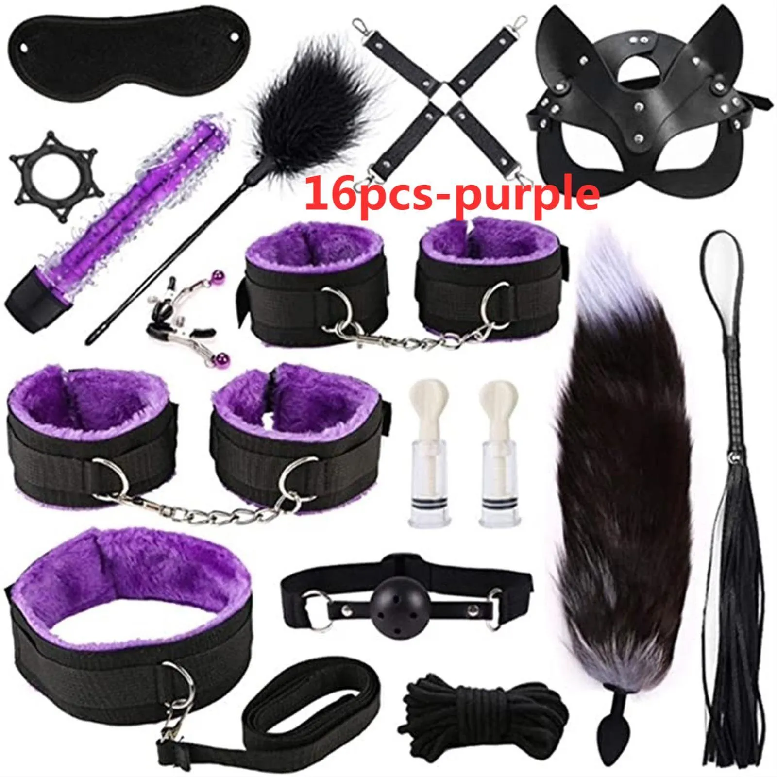 Adult Bondage Bundle Set For Women Exotic Leather And Plush Kit_voghion.com