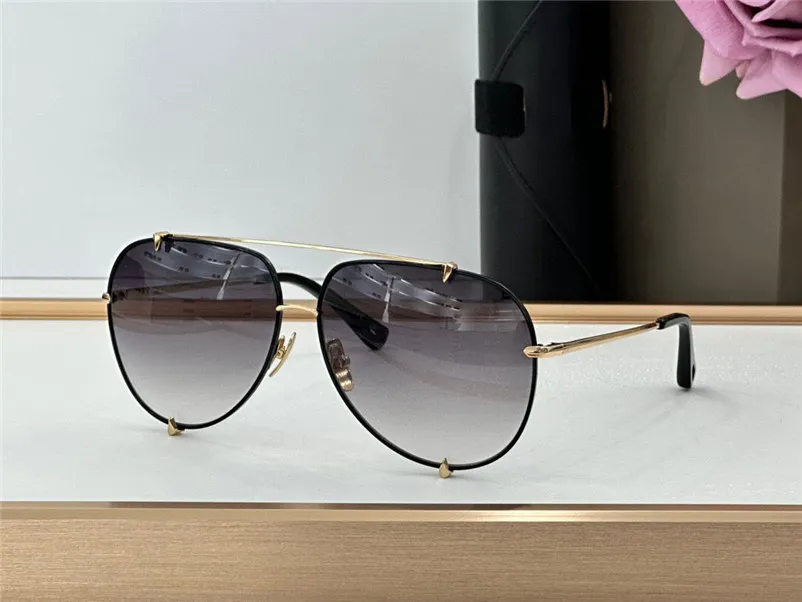 새로운 패션 선글라스 23007 탈론 남성 디자인 금속 빈티지 안경 조종사 프레임 UV 400 렌즈 야외 안경 최고 품질