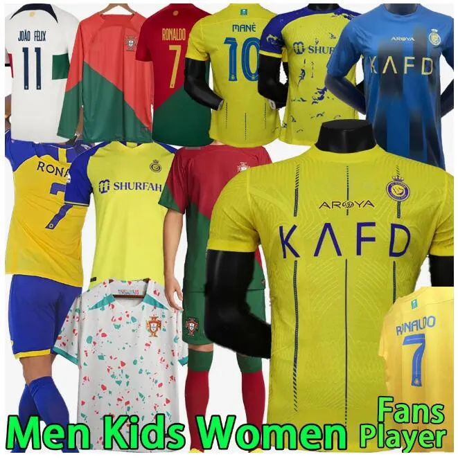 23 24 Portuguesas Soccer Jerseys Maillot Foot Ronaldo Joao Felix Ruben Neves Bruno Fernandes Diego J. Otavio 2023 2024 Football Shirt Men KIDS KIT SETS 16-4XL