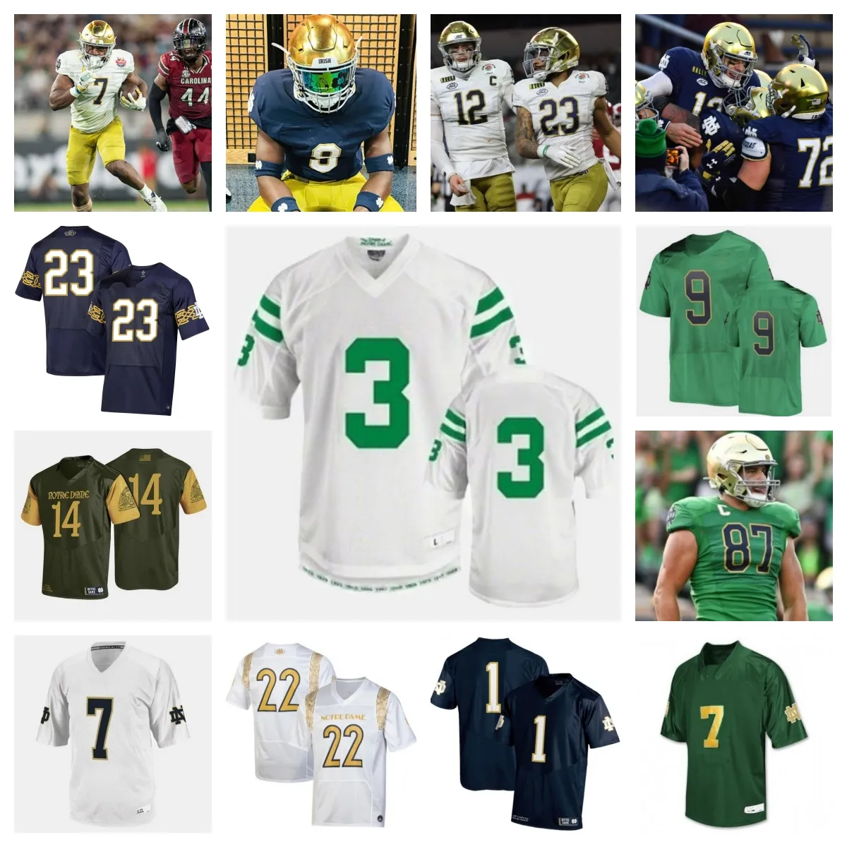 2023 Notre Dame Fighting Irish Football 79 Tosh Baker 59 Aamil Wagner 95 Ford 5 Tobias Merriweather 12 Jordan Botelho 97 Rubio 74 Billy Schrauth 51 Rino Monteforte