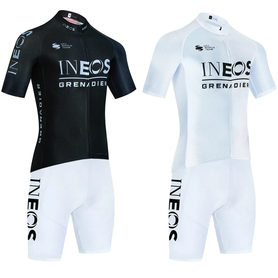 NOWOŚĆ 2024 INEOS JERSEY BINE STORES SET MĘŻCZYZN KOBIETY ZEAE ZEAS Szybki suchy pro Ciclismo Maillot Jersey 20D BIBS Pants Ubranie