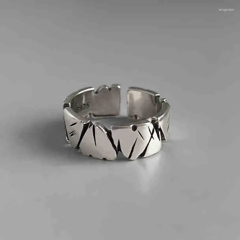 Cluster Rings Creative Forest Lest Hearted Rock Stone Inext Pinger Silver Color, регулируемый для женщин модные корейские украшения