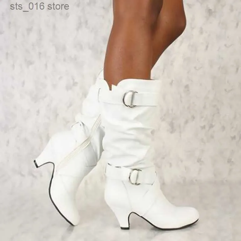 Femmes sexy cheville 2023 sur la botte de genou High Heel Chaussures de cuisses Boots Boots femme Fashion T230824 A0F5 S