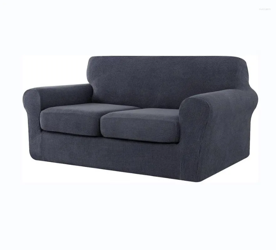 Chair Covers 3 Pieces Stretch Loveseat Sofa Cover For 2 Seater Couch Washable Soft Slipcover With Separate Seat Cushion