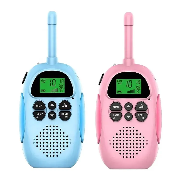  2Pcs Black 10 Meter Walkie Talkies Simple Intercom Mini  Interphone for Parent Child Game : Toys & Games