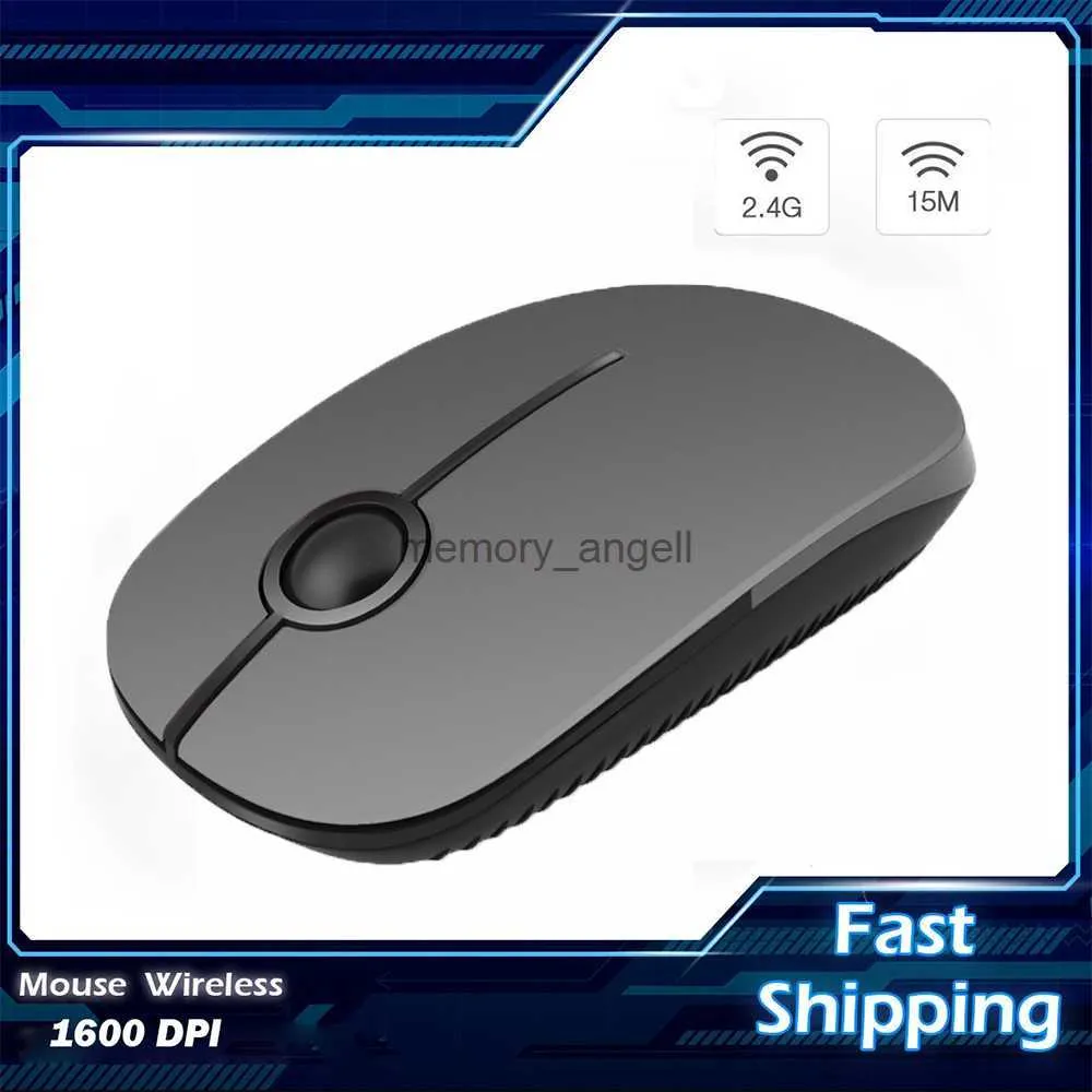 Jelly Com Fare Kablosuz 2.4G USB bilgisayar gürültülü fare 1600 DPI Optik Sessiz Fareler Ofis Oyun Fare PC Dizüstü Bilgisayar HKD230825