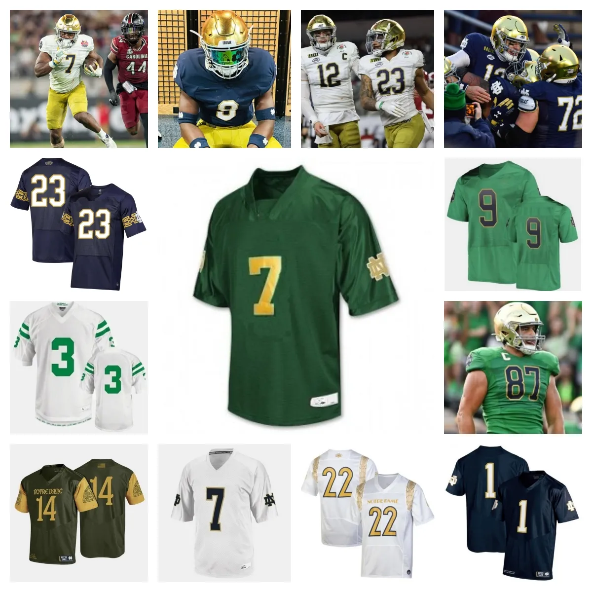 2023 Notre Dame Fighting Irish Football 15 Ryan Barnes 18 Chance Tucker 5 Cam Hart 78 Pat Coogan 47 Jason Onye 11 Ramon Henderson 6 Clarence Lewis 10 Hartman 13 Harper