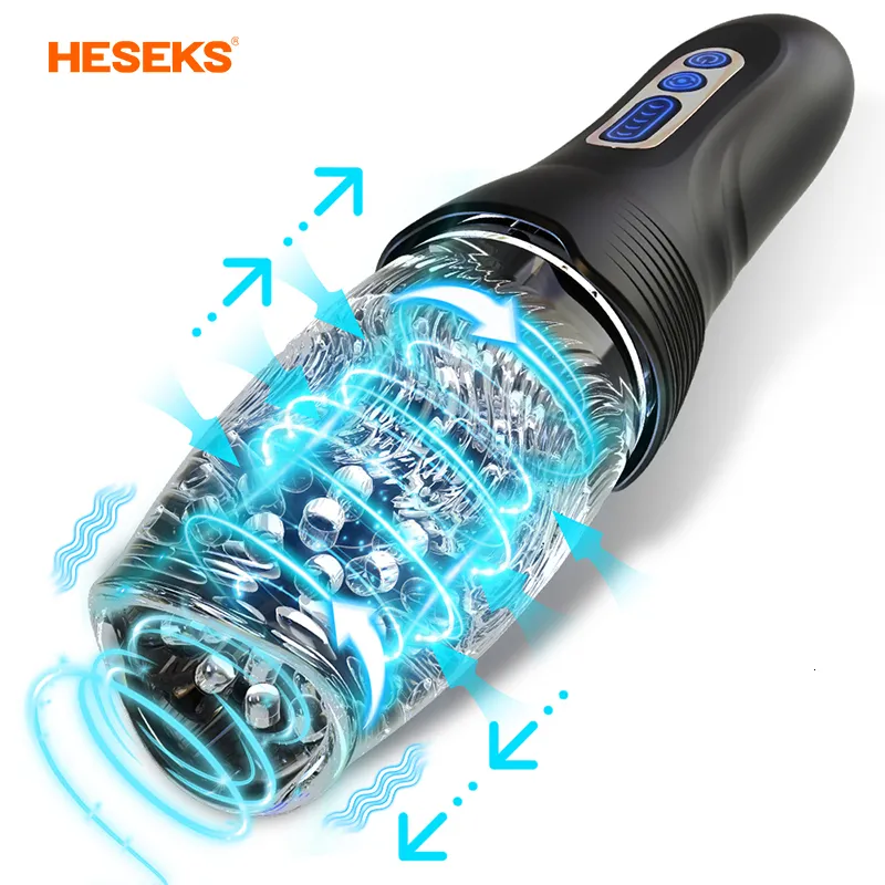 Masturbators HESEKS Automatic Male Mastubator Rotation Vagina Masturbation Adult Gawk 3000 Sex Toys Goods for Men Masturbator 230825