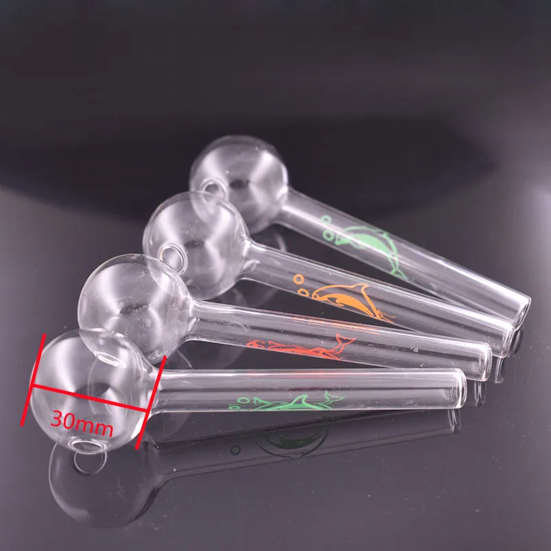 NOUVEAU Pyrex narguilés dauphin Épais Verre Transparent Brûleur À Huile Tube Tuyau somking tuyaux conduites d'eau en gros