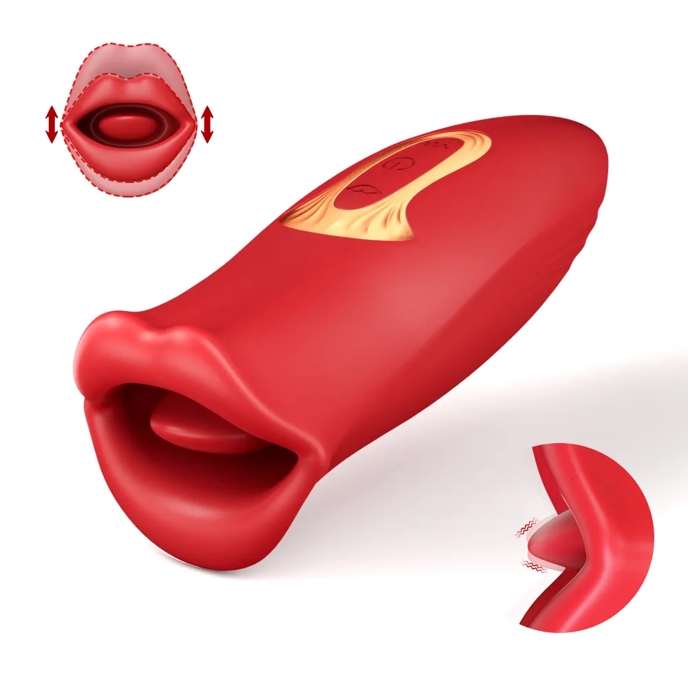 Vibrateurs Langue Lécher Vibrateur Femelle Clit Sucer Mamelon Fellation Stimulateur Oral Vagin Sucker Sex Toy pour Femmes Orgasme Adulte Produit 230824