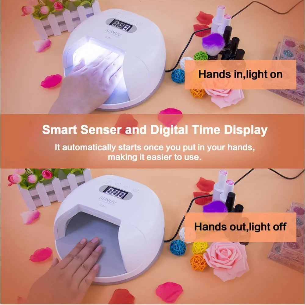 Nail Dryers Nail lamp SUNUV SUN7 UV LED Nail Lamp Dryer Fast Curing Nail Gel Professional Nail Dryers UV Gel D_voghion.com
