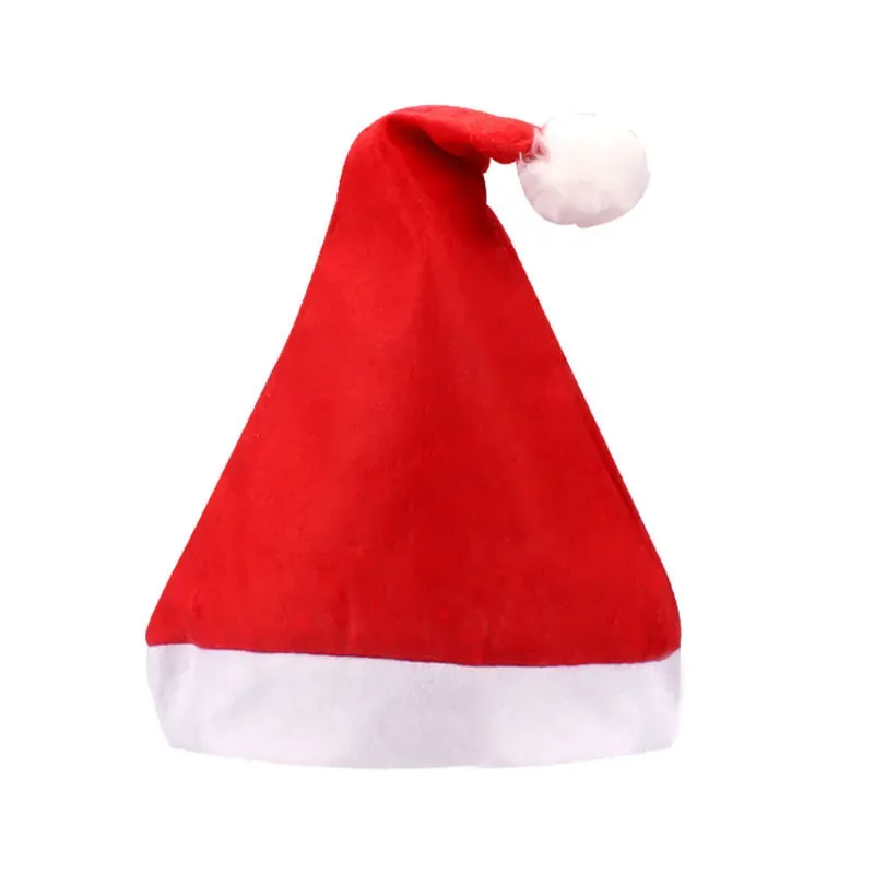 Christmas Decoration Plush Hat Santa Claus Cosplay Hats Children Decor Caps Adult Red Thicken Cap Festival Party Supplies BH4941 WLY