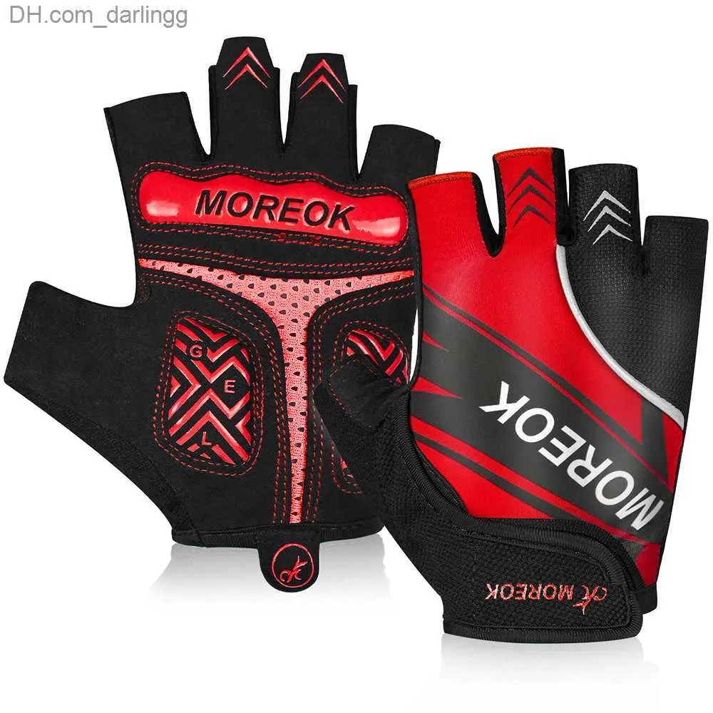 MOREOK Cycling Gloves Half Finger Bike Gloves 5MM Pads Bicycle