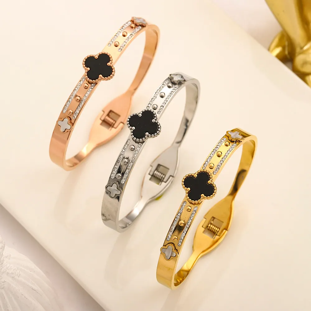 designer vans cleef Bracelet Inverted Men s Charm Bangle Brand Designer Men and Women Wedding Couple Gifts Diamond van cleef Jewelry With Box ZG2329